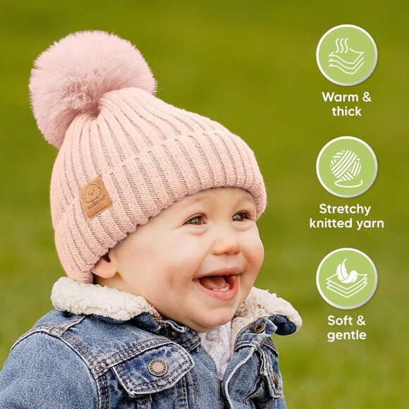 KeaBabies 2-Pack Baby Hats Macaron Toddler, Boys, Girls 6-36 Months (Macaron, M) - Picture 4 of 9